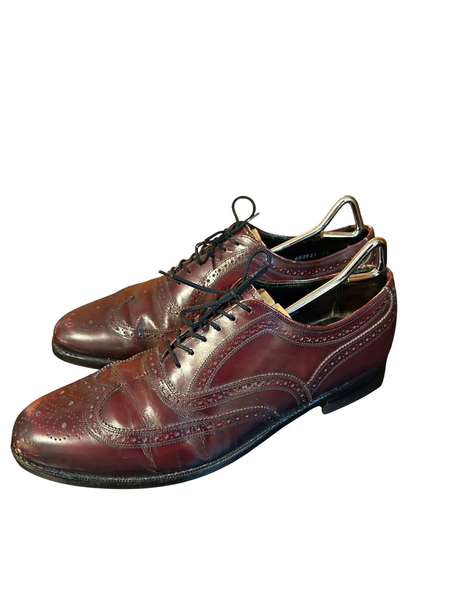 Florsheim Men’s Burgundy Leather Wingtip Dress Shoes