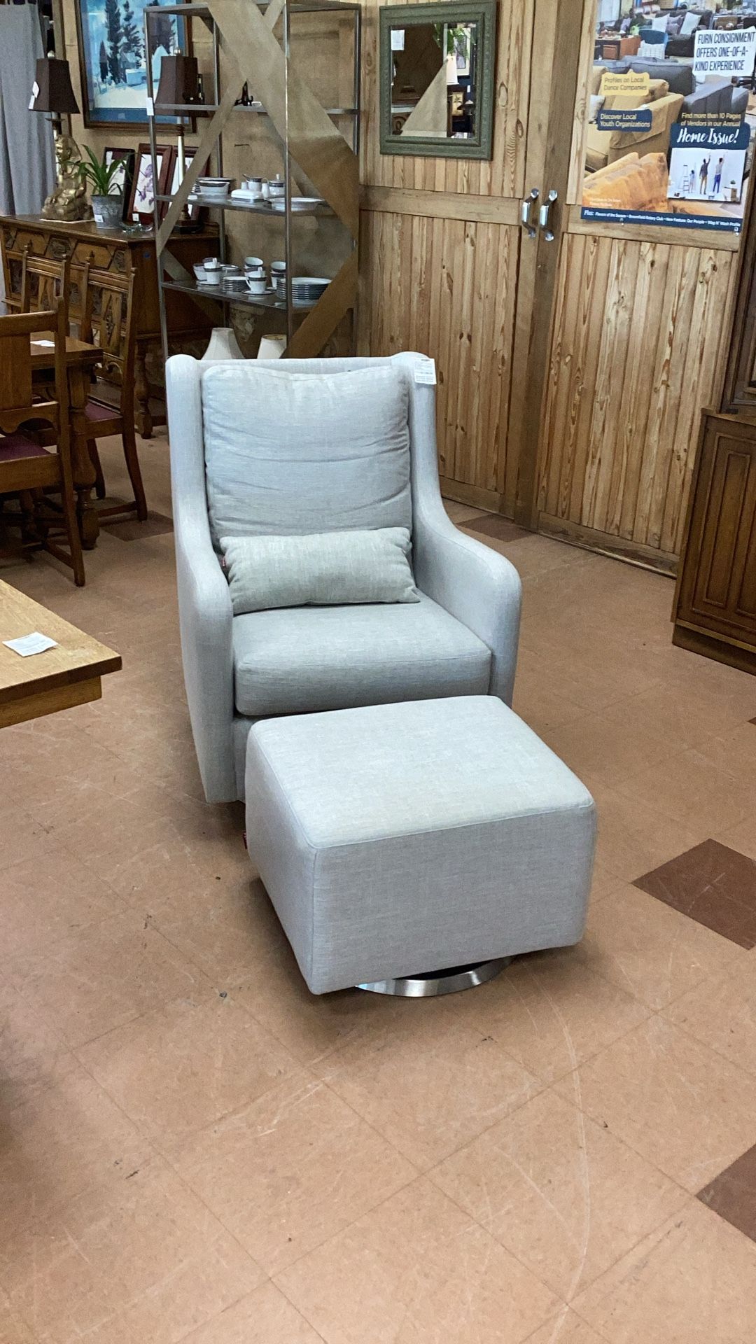 Glider Rocker With Gliding Ottoman