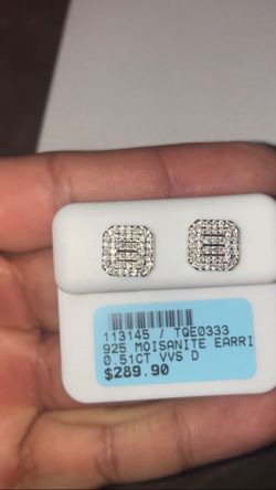 925 Silver Moissanite Earrings