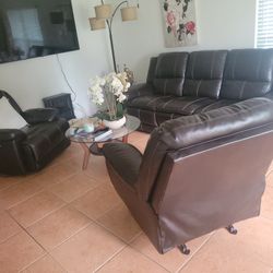 Juego De Sala Eléctrico Reclinable 