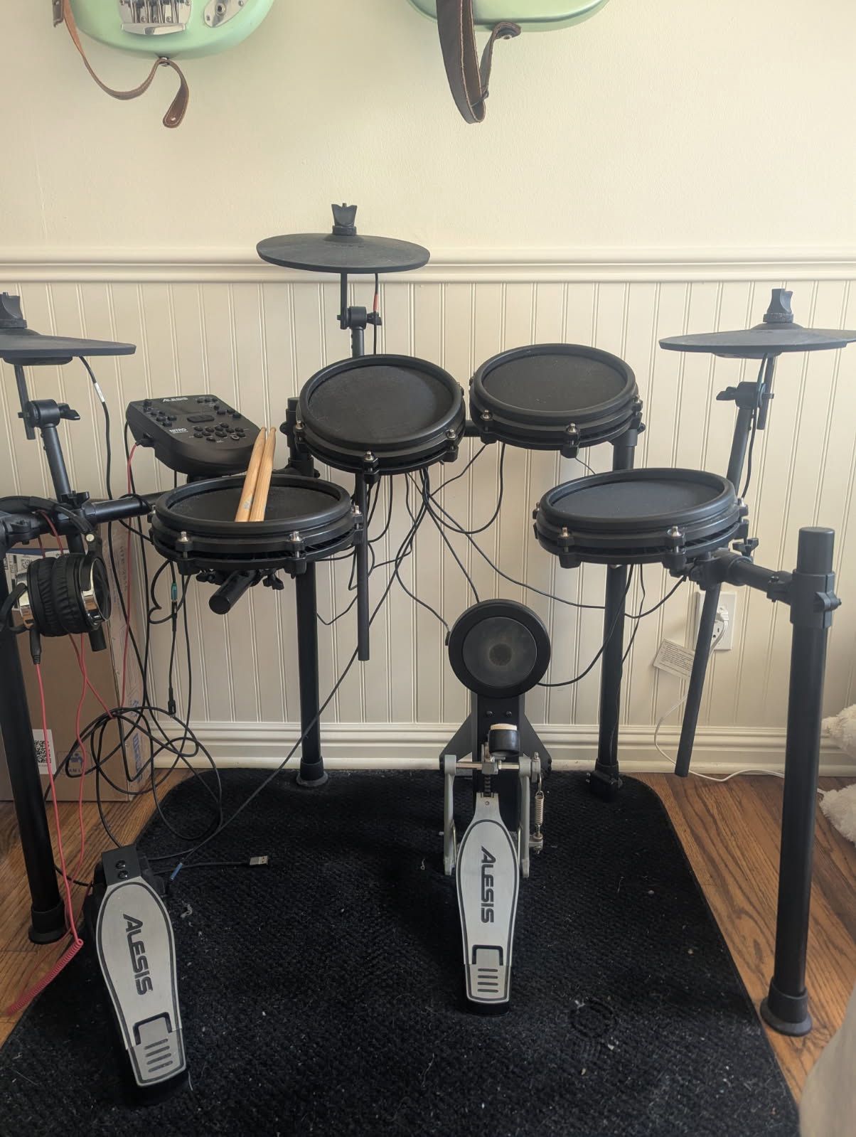 Alesis Electronic Drum Kit including drum sticks and headphones