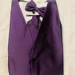 Dark Purple Satin Vest Set: Homecoming Season!!!