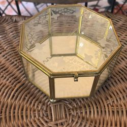 Vintage Mirrored Glass Box