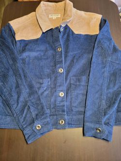 Two-Tone Corduroy Button-Up Jacket