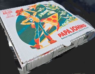 Toy story 5 papa johns pizza box