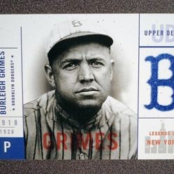 2001 Upper Deck Burleigh Grimes Brooklyn Dodgers #3 Baseball Card Vintage Collectible MLB Sports
