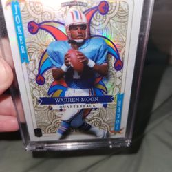 Warren Moon Wild Card Draw 1/1 White Joker Card