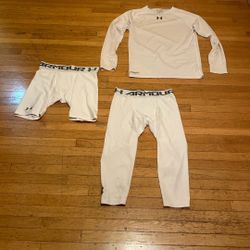 Mens Under Armour Compression Long Sleeve, Shorts And Tights 