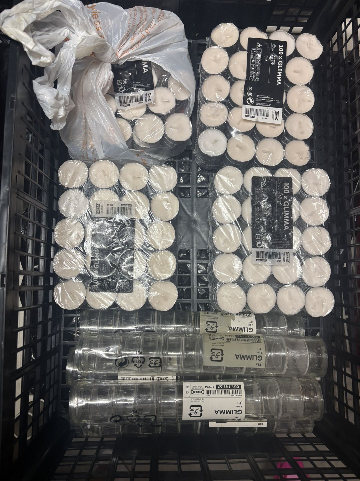 Tea light Candles And Glass Holders