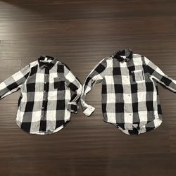 Buffalo Plaid Black And White Shirt