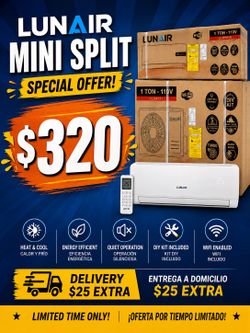 Lunair Mini Split 1 Ton 110V with WiFi