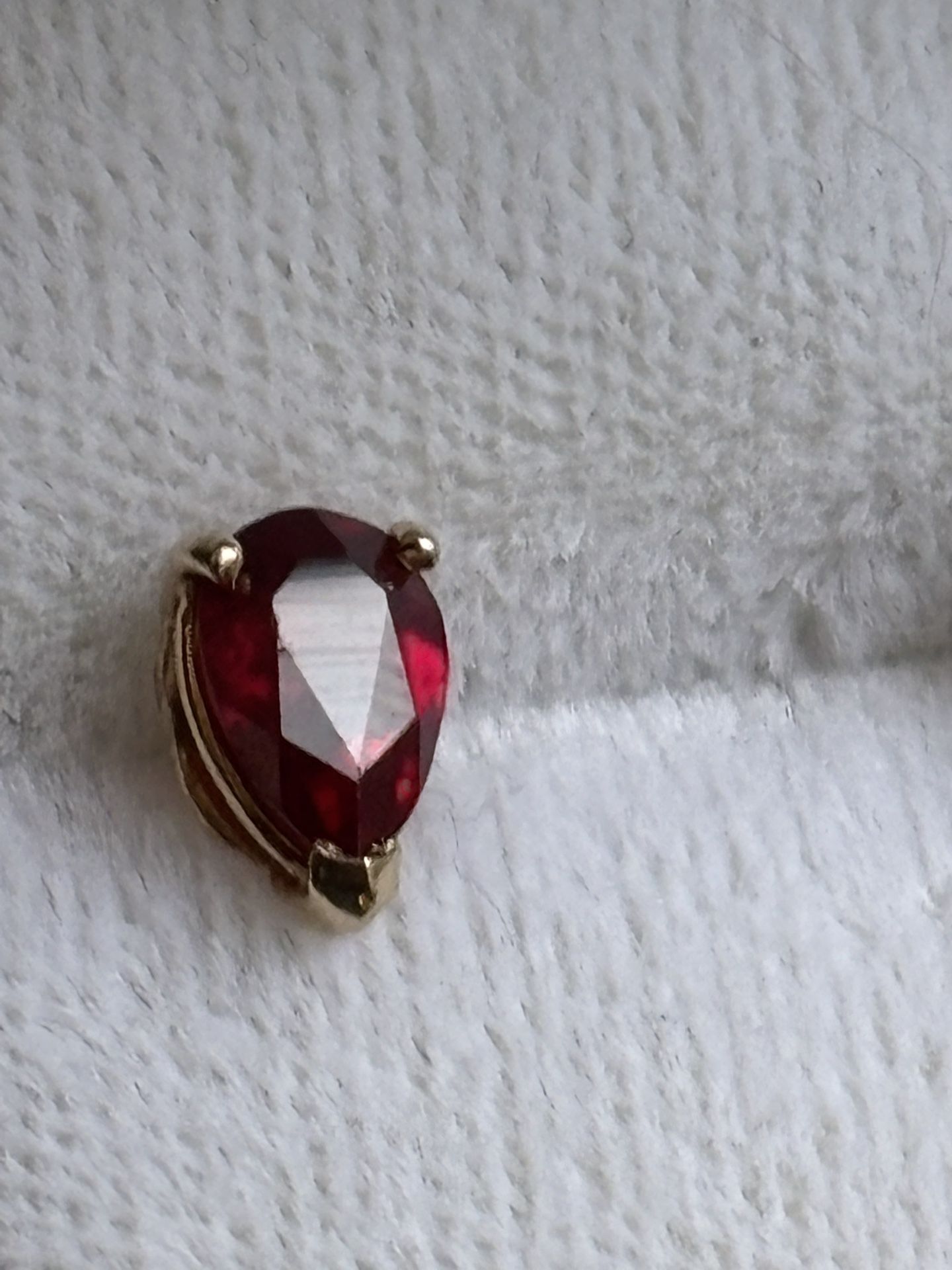 Antique Real Ruby 14k Gold Earrings
