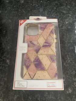 Premium Gold Leaf Light Purple Case I Phone 11 Pro Max 