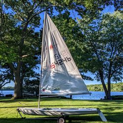 Laser Sailboat And Trailer