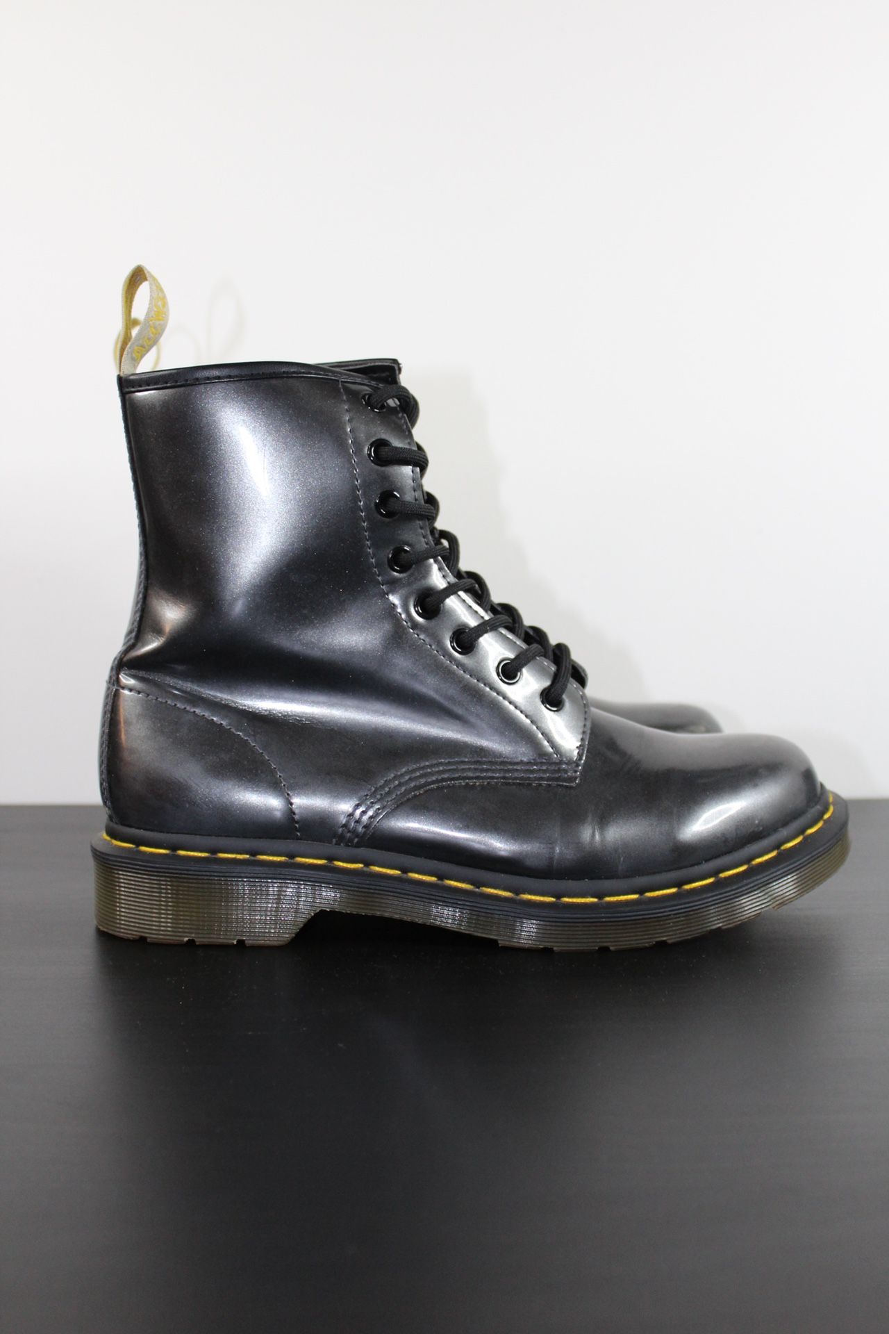 Martens 1460 Chrome Dr Martens Chrome Silver MARTENS VEGAN 1460