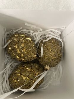 Gold Pinecone Ornaments from Neman Marcus