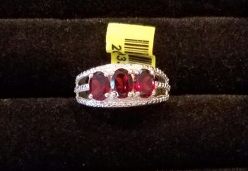 Real garnet ring