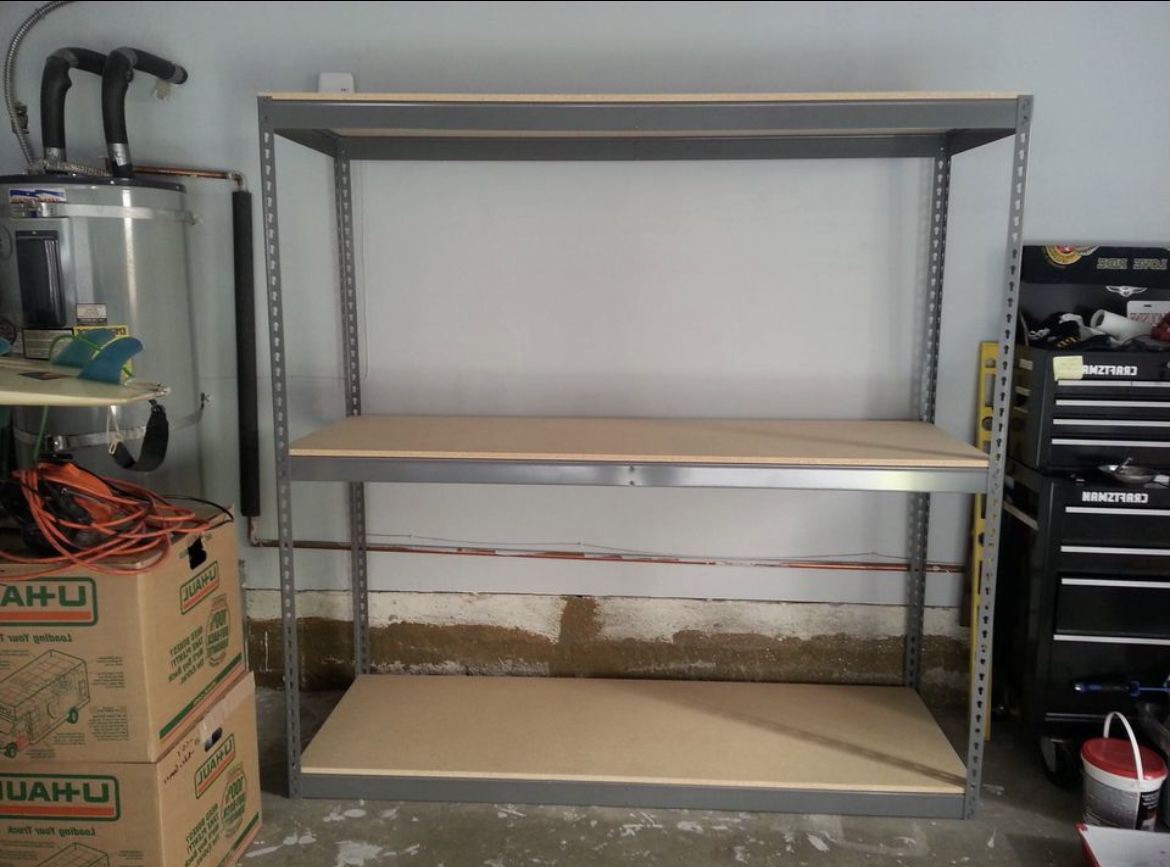 Garage Shelving 72 in W x 24 in D Boltless Shed Storage Shelves Heavy Duty Stronger Than Homedepot & Lowes Racks Delivery Available