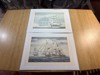 James R. Williamson Maritime Watercolor Proofs (Set of 2)