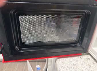 Black and Red Microwave Oven