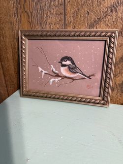 Small chickadee painting