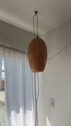 rattan hanging light