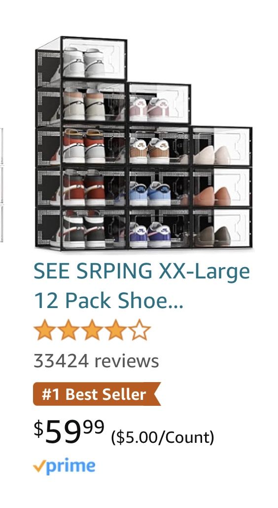 Brandnew 12 Count Shoe Storage