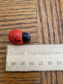 Cute Lady bug wood brooch pin 1” - $10