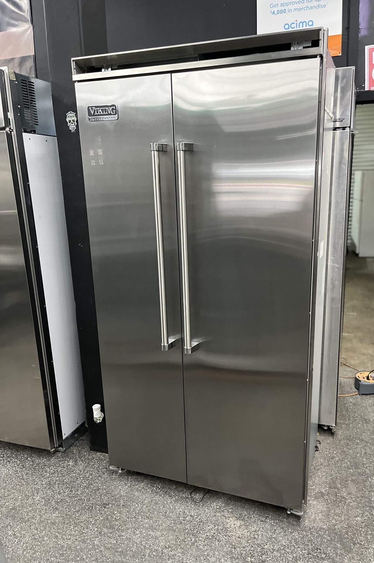 Viking Professional Side X Side Stainless Steel Built In Refrigerator 42”