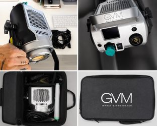 GVM SD200D 200W COB LED Video Light Kit – Complete Set w/ Carry Case