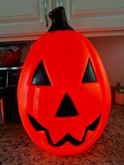 Vintage Empire 21” Halloween Jack O Lantern Pumpkin Blow Mold Lighted USA