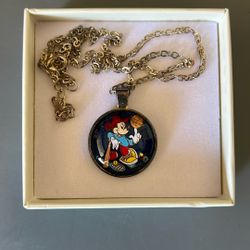 Mickey Mouse Silver Charm Necklace