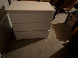 Clean IKEA MALM 3-Drawer Dresser / Chest – White – Fully Assembled!