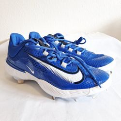 Nike Alpha Huarache Elite 4 Low Metal Blue Baseball Cleats 