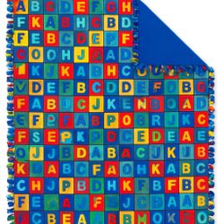 “ Soft & Snuggly ABC Boys Fleece Throw 49x57”