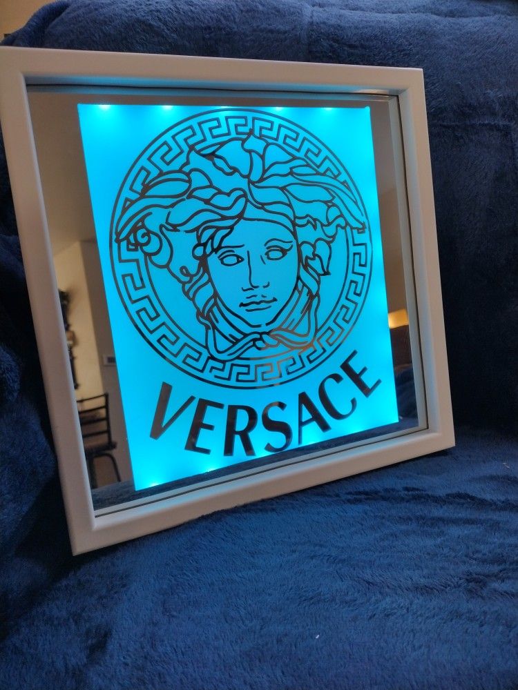 Versace Etched Mirror In Frame