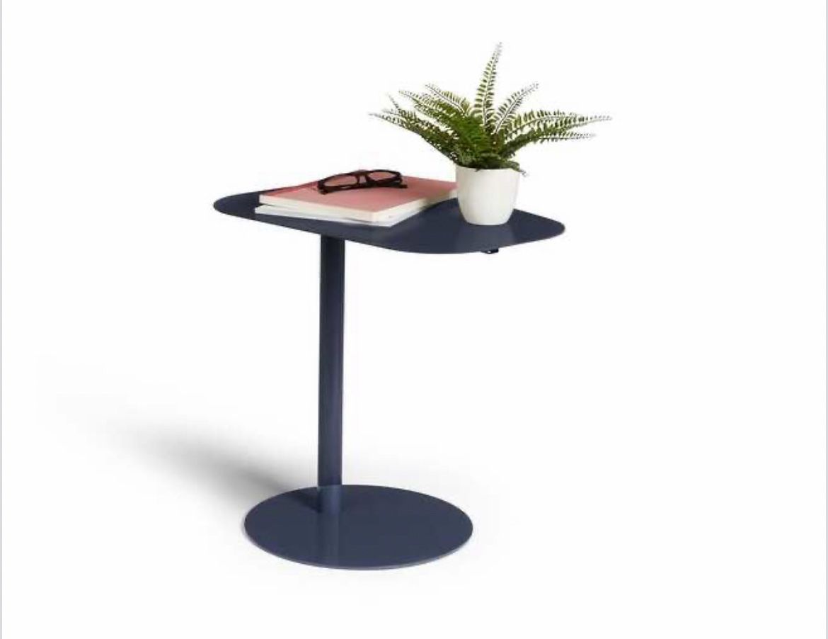 C-Shaped End Table - Dark Blue