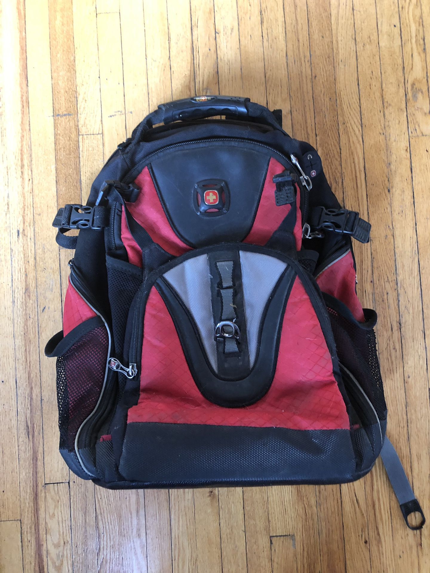 Red Swiss Army backpack