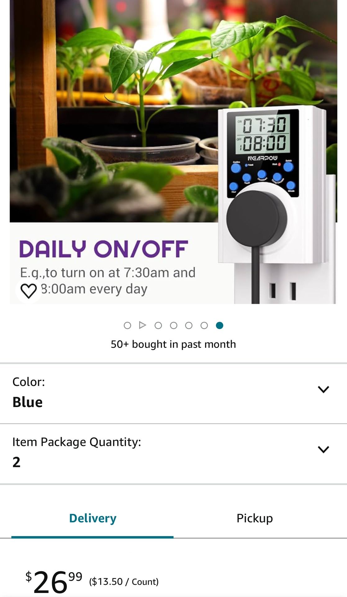Timer Outlet, Nearpow Multifunctional Infinite Cycle Programmable Plug-in Digital Timer Switch with 3-Prong Outlet for Appliances, Energy-Saving Timer