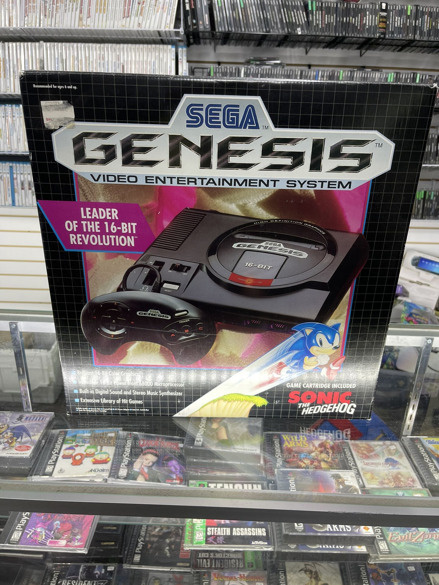 Sega Genesis Complete Mint Like New $500 Gamehogs 11am 7pm