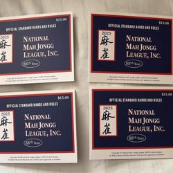 4 New 2025 Mah Jongg Large Cards