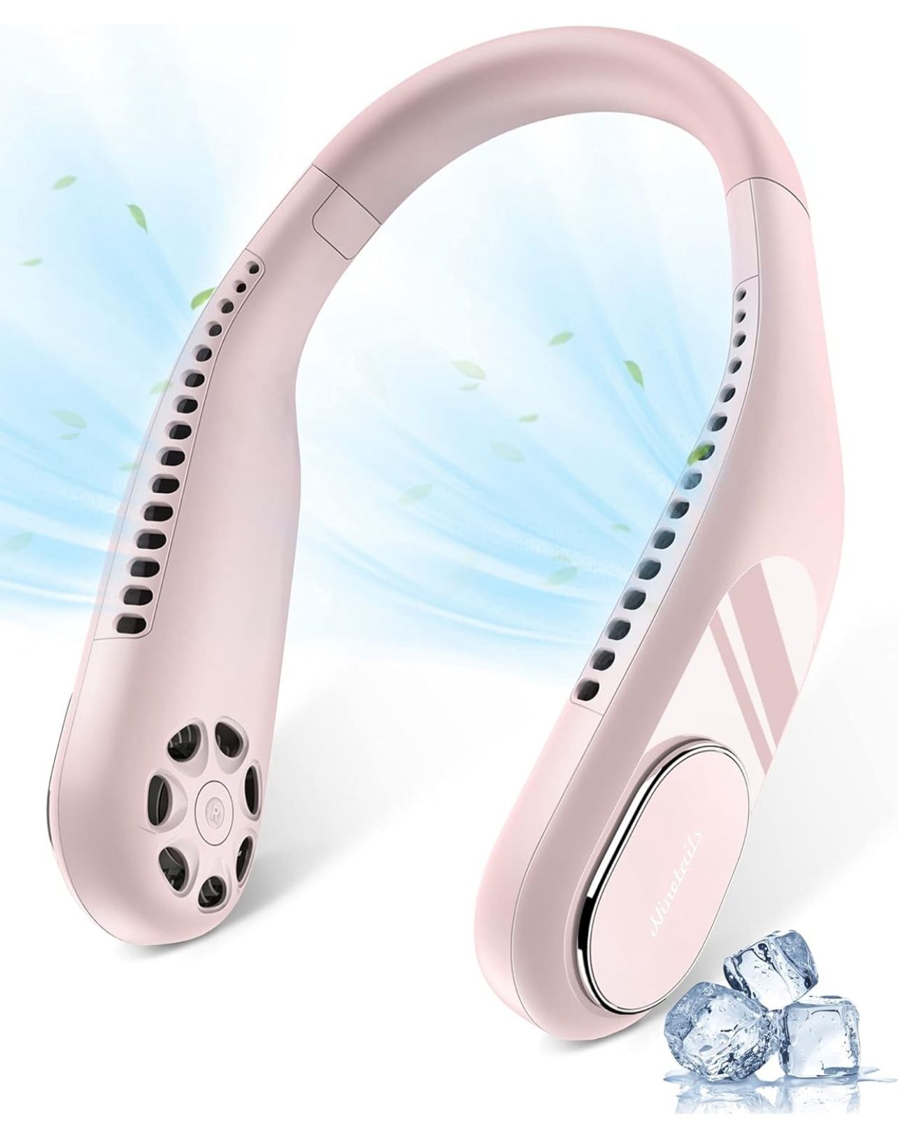 Portable Neck Fan, 6000mAh Rechargeable Personal Fan, 360° Lightweight Wearable Fan, Low Noise 3 Speed Hands Free Fan, Hanging Headphone Design Sports