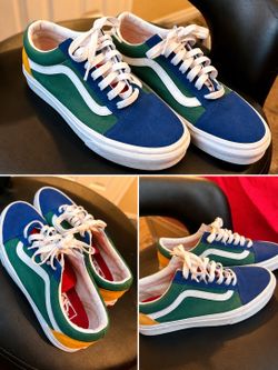 Vans Old Skool Colorblock Sneakers – Blue/Green/Yellow