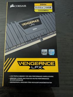 New CORSAIR VENGEANCE LPX DDR4 RAM 64GB (2x32GB) 3200MHz CL16-20-20-38 1.35V Intel AMD Desktop Computer Memory - Black (CMK64GX4M2E3200C16 I opened th