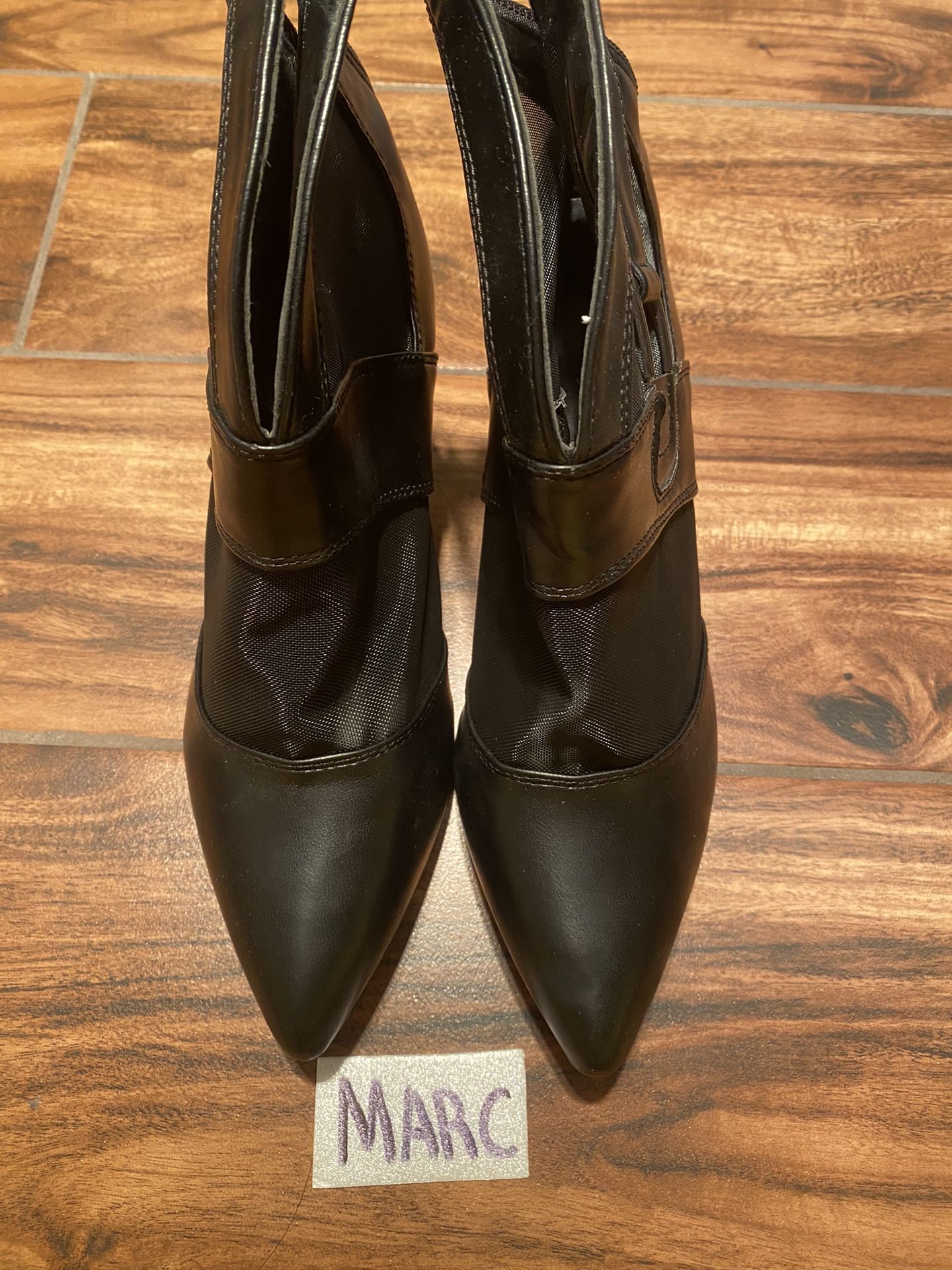 Black Mesh Boots