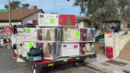 Arboles de navidad! EPIC YARD SALE 7330 westbrook ave 89147