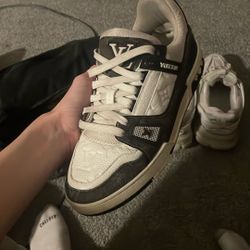 Black And White Lv Trainers 