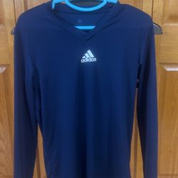 Mens Navy Blue Adidas Longsleeve Size M