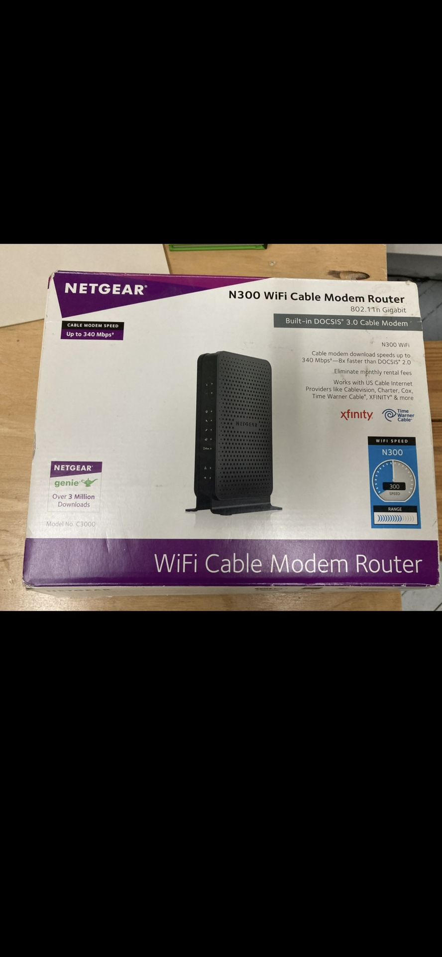 Netgear C3000 Modem + WiFi Router Combo – Fast & Reliable – Ready to Activate 