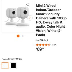 2 Blink cameras – only $65 (compared to $70 + tax at Home Depot)
